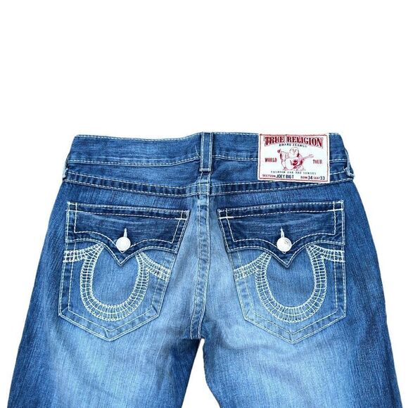 True Religion Jeans Size 34 JOEY BIG T Blue - Picture 3 of 8
